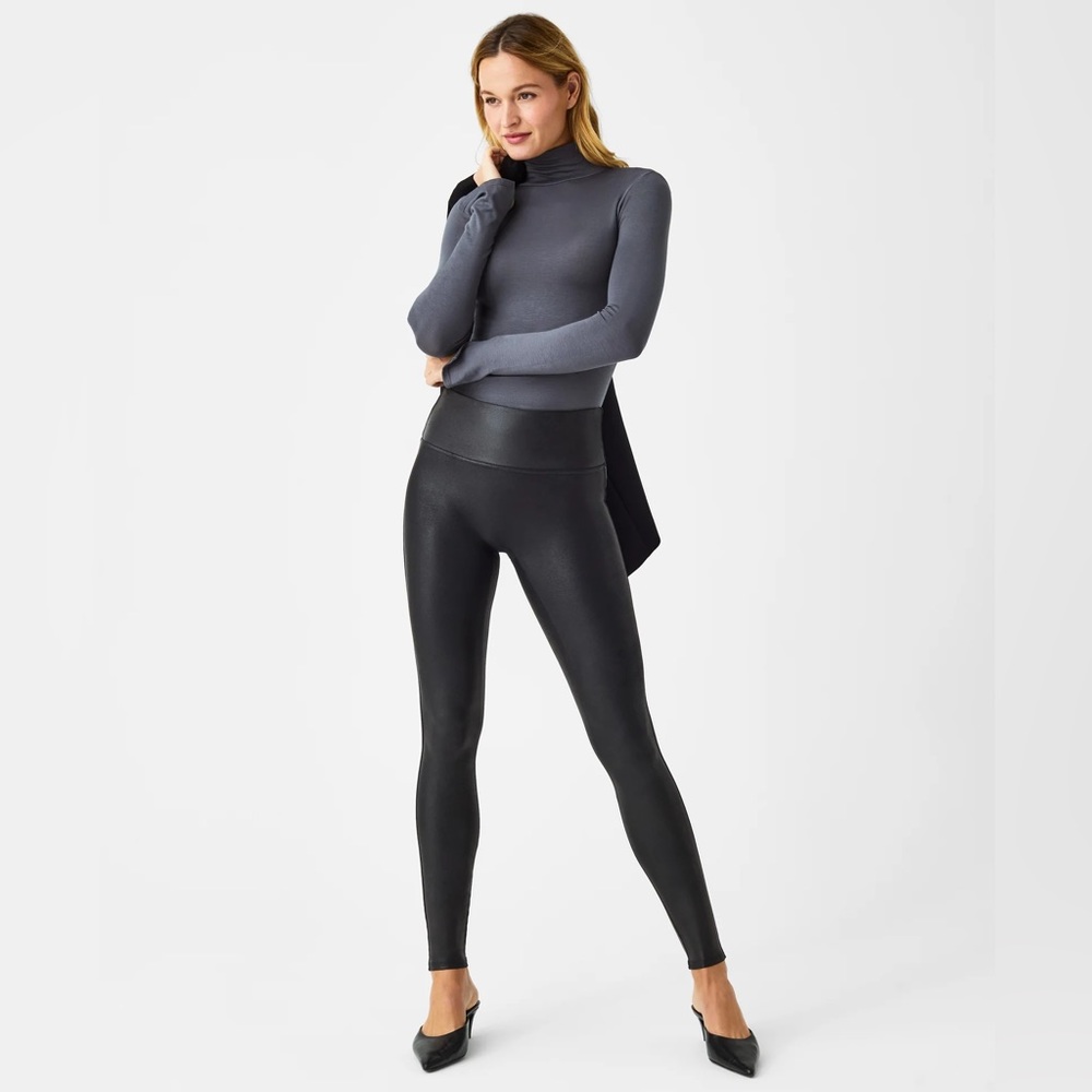 Spanx Faux Leather Leggings | New | XL | Black